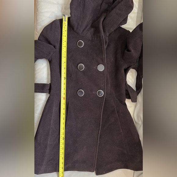 Very dark brown, size XS, Eclipse, belted jacket with hood. - Picture 5 of 8